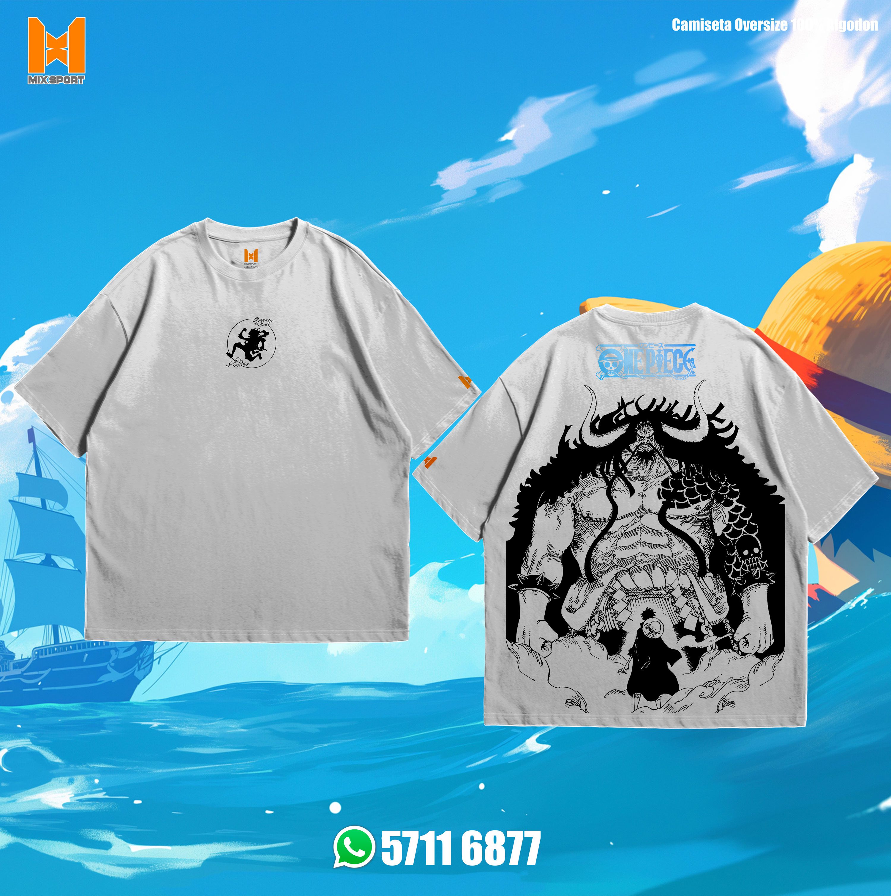 OVERSIZE SOLID - LUFFY FACE TO KAIDO