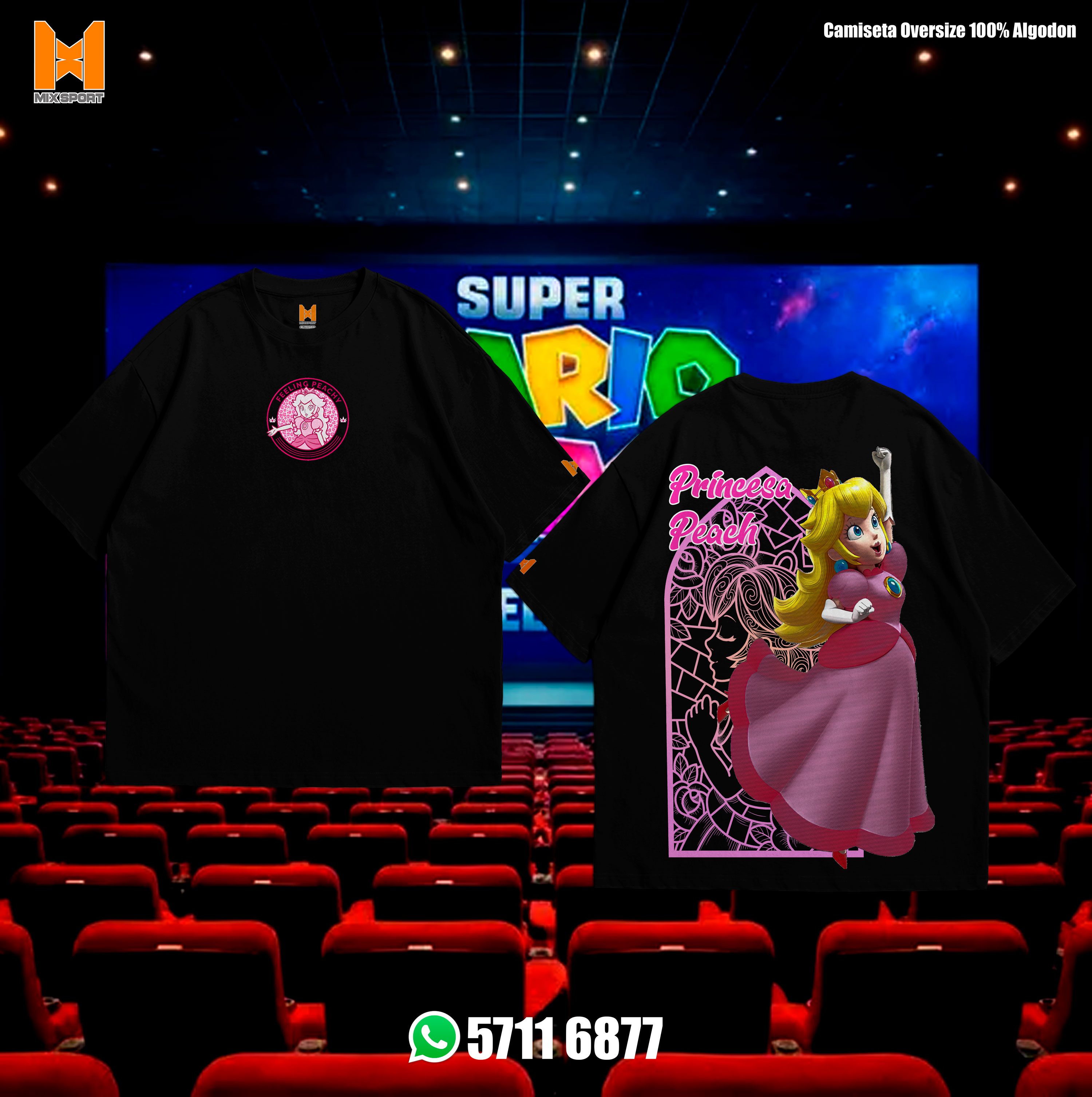 OVERSIZE SOLID - PRINCESA PEACH