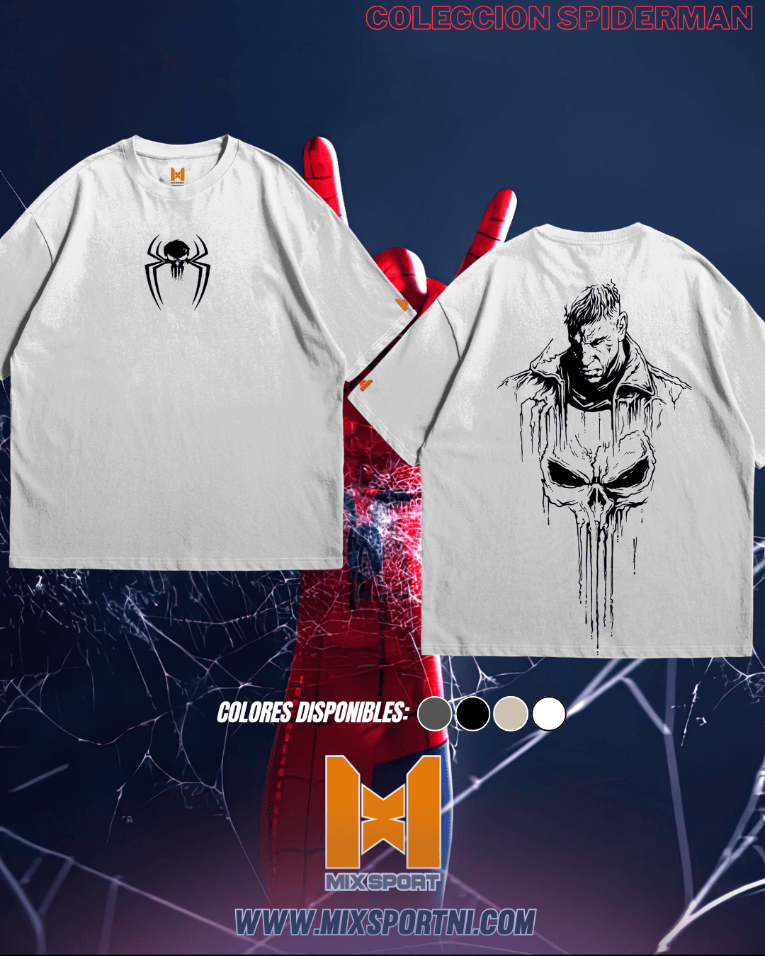 OVERSIZE SOLID - PUNISHER-SPIDY